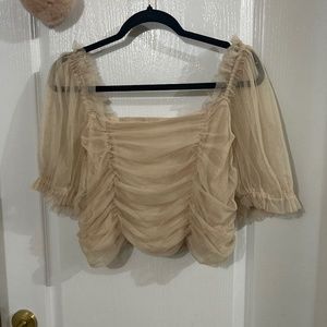 Puff sleeve crop top